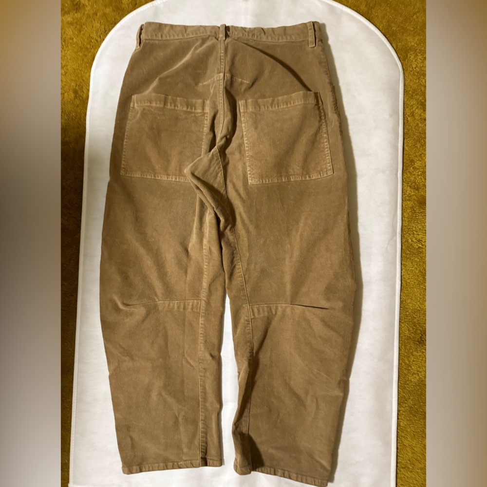 Nili Lotan Shon Corduroy Pant caramel 6 Cord Barrel Bow Leg - Picture 5 of 7